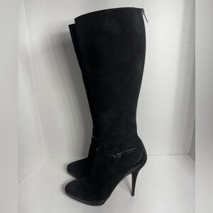 Jimmy Choo Black Tall Knee High Suede Boots - Womens Size 39.5
